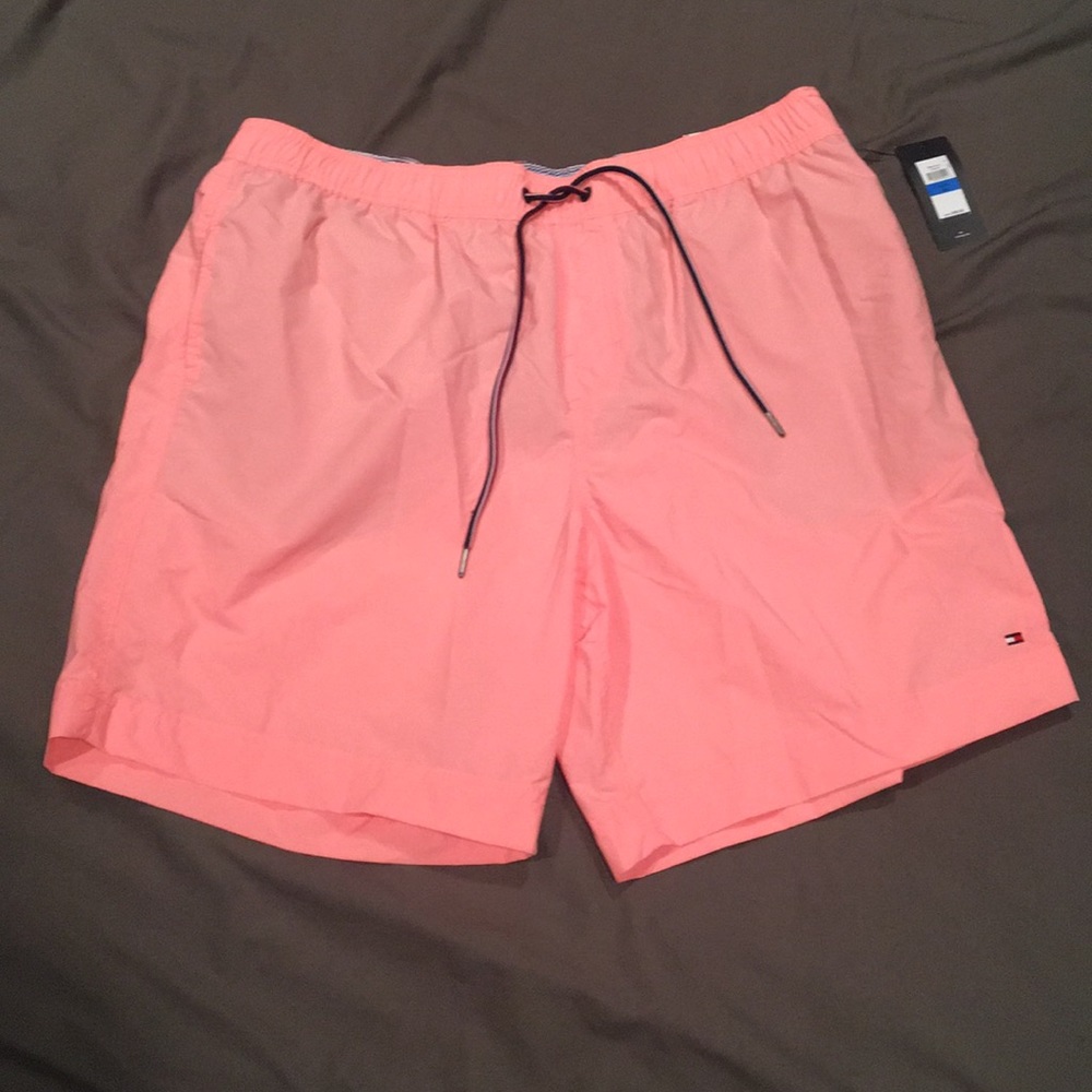 Tommy Hilfiger Salmon Swim Trunks. NWT. XL
